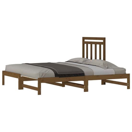 Biella Solid Pine Wood Pull-Out Day Bed In Honey Brown_4