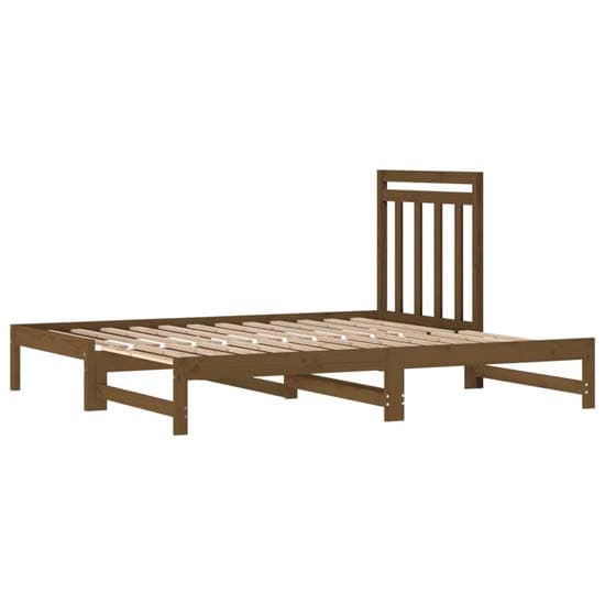 Biella Solid Pine Wood Pull-Out Day Bed In Honey Brown_6