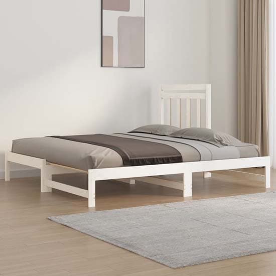Biella Solid Pine Wood Pull-Out Day Bed In White_2