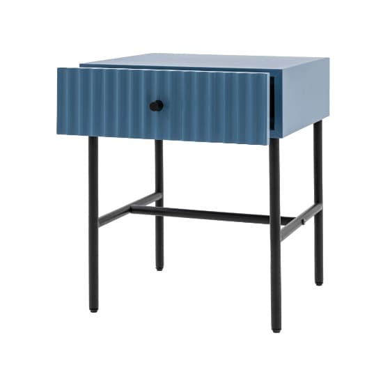 Bienne Wooden Bedside Cabinet With 1 Drawer In Blue_5