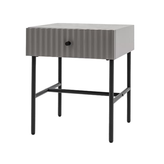 Bienne Wooden Bedside Cabinet With 1 Drawer In Grey_4