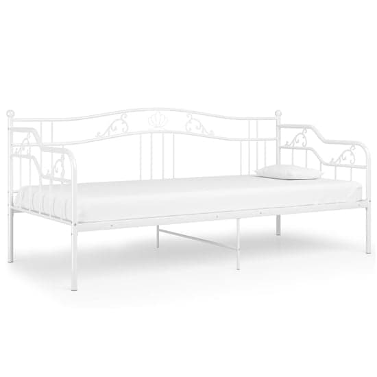 Bijan Metal Frame Single Sofa Bed In White_2