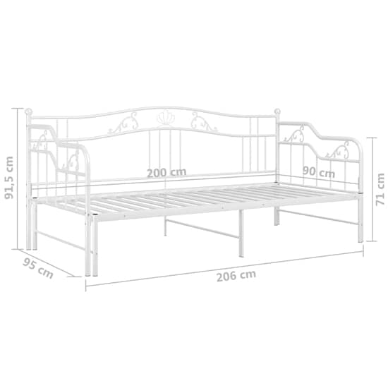 Bijan Pull-Out Metal Frame Single Sofa Bed In White_7