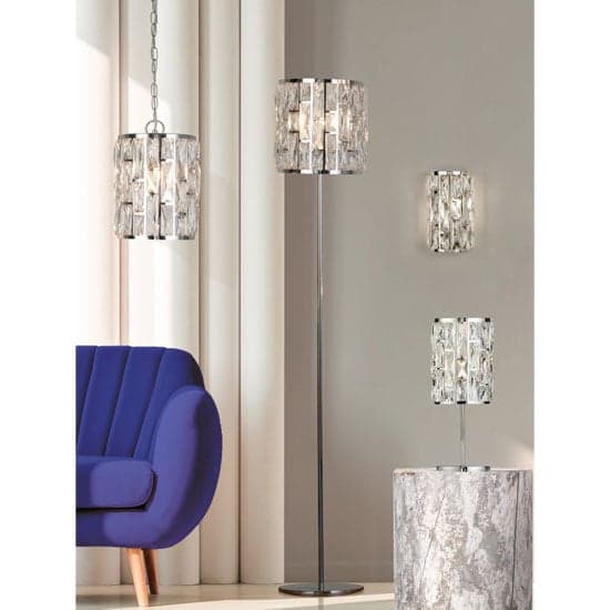 Bijou 2 Lamp Wall Light In Chrome With Crystal Glass_2
