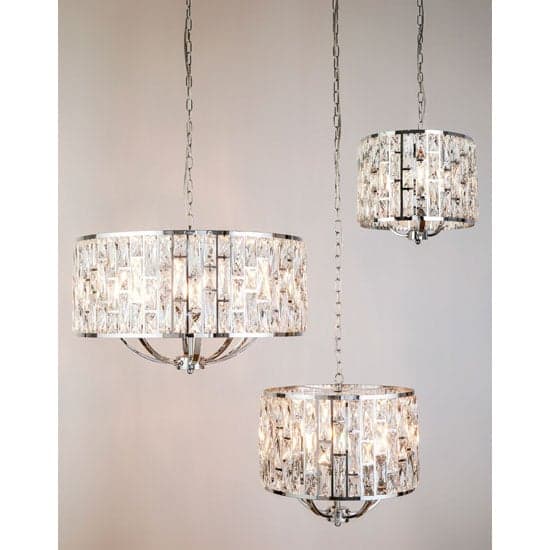 Bijou Wall Hung 3 Pendant Light In Chrome With Crystal Glass_2