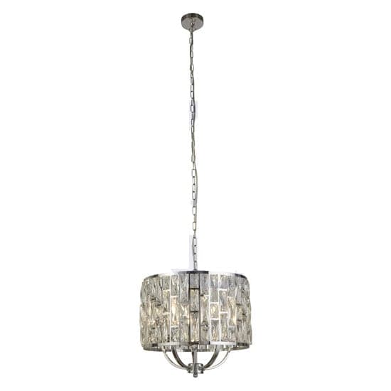 Bijou Wall Hung 5 Pendant Light In Chrome With Crystal Glass_1