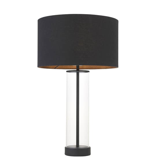 Biloxi Black Drum Shade Touch Table Lamp In Matt Black_7