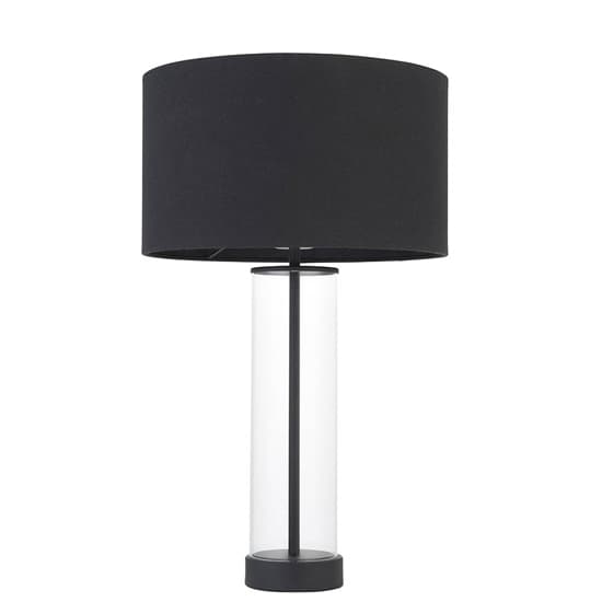 Biloxi Black Drum Shade Touch Table Lamp In Matt Black_8