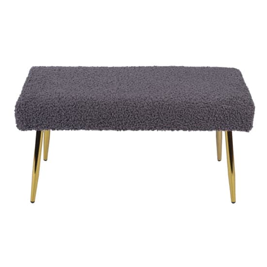Biloxi Boucle Fabric Hallway Seating Bench In Charcoal_1