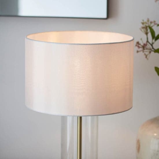 Biloxi Small White Drum Shade Touch Table Lamp In Satin Brass_4