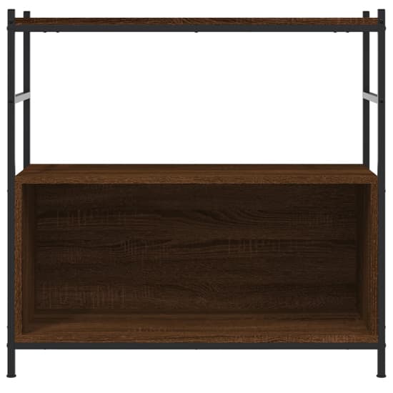 Biloxi Wooden Bookcase With 1 Large Shelf In Brown Oak_3