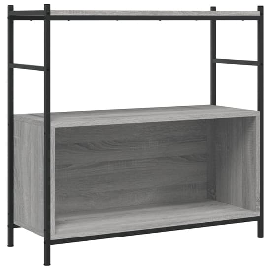 Biloxi Wooden Bookcase With 1 Large Shelf In Grey Sonoma Oak_2