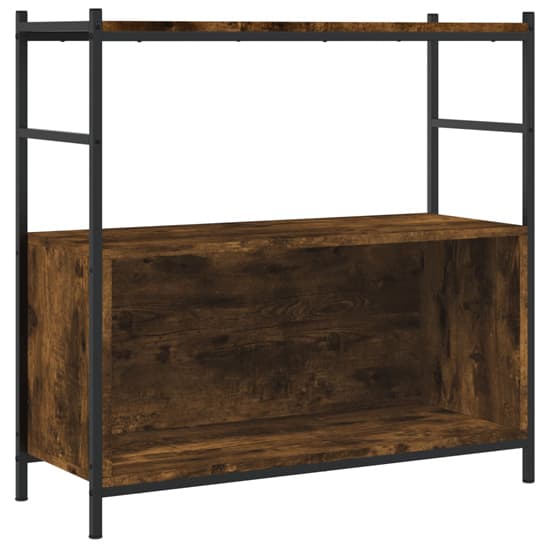 Biloxi Wooden Bookcase With 1 Large Shelf In Smoked Oak_2
