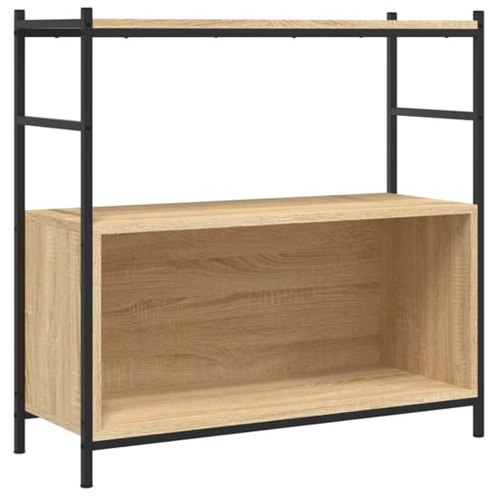 Biloxi Wooden Bookcase With 1 Large Shelf In Sonoma Oak_2