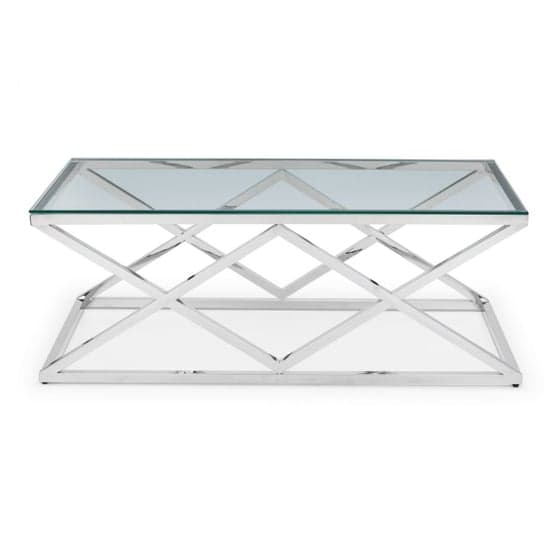 Balesego Clear Glass Top Coffee Table With Chrome Base_3
