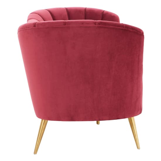 Binkai Upholstered Velvet 3 Seater Sofa In Wine_3