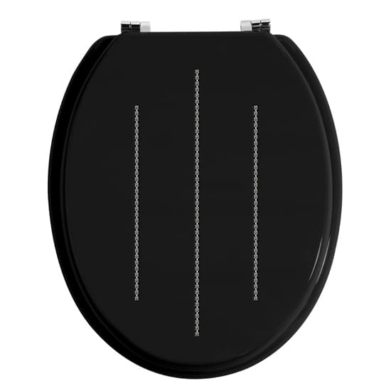 Diamante Black Toilet Seat, 1604097 Furniture in Fashion