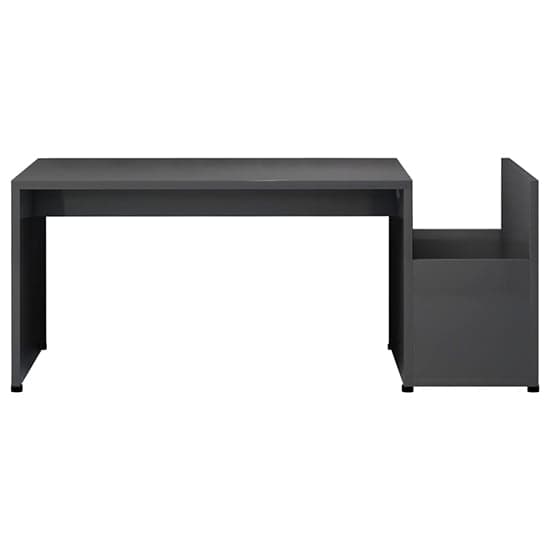 Blaga High Gloss Coffee Table With Side Storage In Grey_3