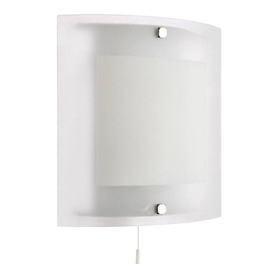 Blake Clear Frosted Glass Wall Light In Chrome_2