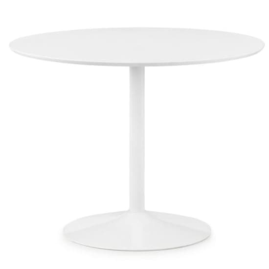 Balwina Round Dining Set In White With 4 Kaili White Chairs_2