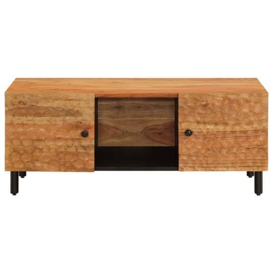 Blanes Acacia Wood Coffee Table With 2 Doors In Natural_3