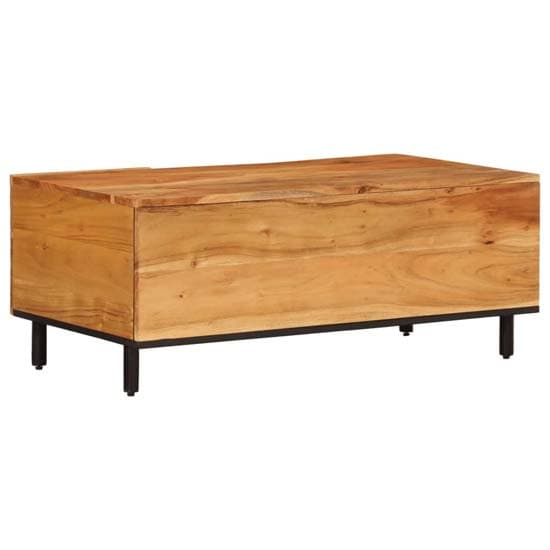 Blanes Acacia Wood Coffee Table With 2 Doors In Natural_5