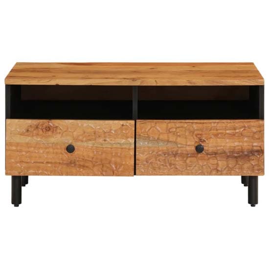 Blanes Acacia Wood Coffee Table With 2 Drawers In Natural_3