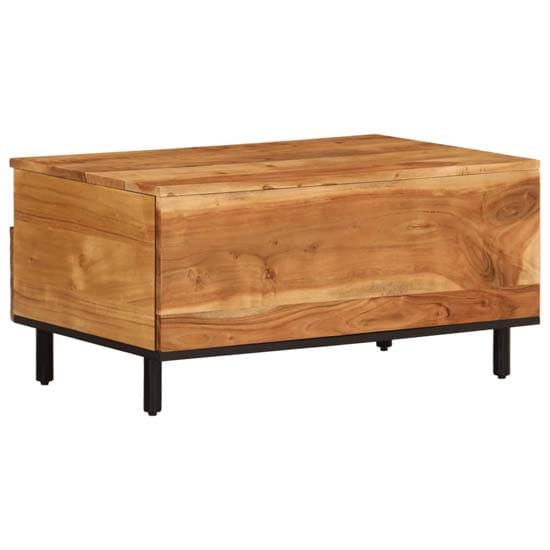 Blanes Acacia Wood Coffee Table With 2 Drawers In Natural_5