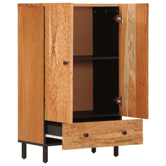 Blanes Acacia Wood Highboard With 2 Doors 1 Drawer In Natural_3