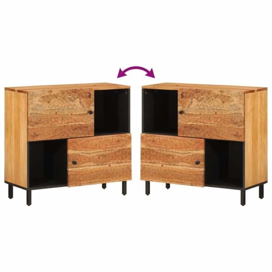 Blanes Acacia Wood Sideboard With 2 Doors 2 Shelves In Natural_6