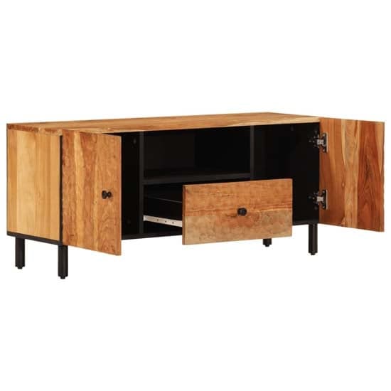 Blanes Acacia Wood TV Stand With 2 Doors 1 Drawer In Natural_2