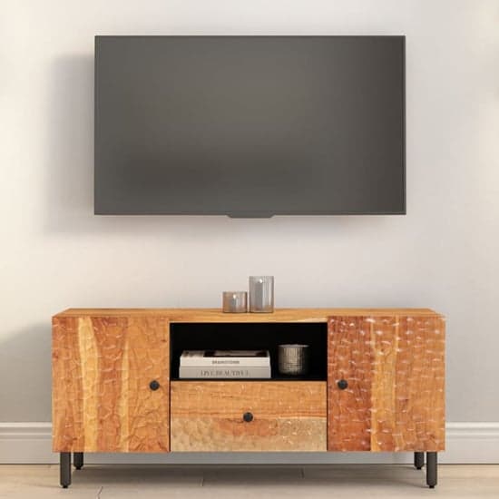Blanes Acacia Wood TV Stand With 2 Doors 1 Drawer In Natural_1