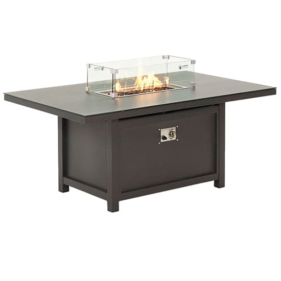 Boston Outdoor Glass Lounge Table With Firepit In Matt Charcoal_1