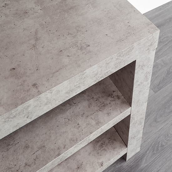 Baginton Wooden 2 Drawers TV Stand In Concrete Effect_3