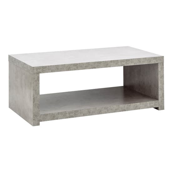Baginton Wooden Coffee Table With Undershelf In Concrete Effect_7