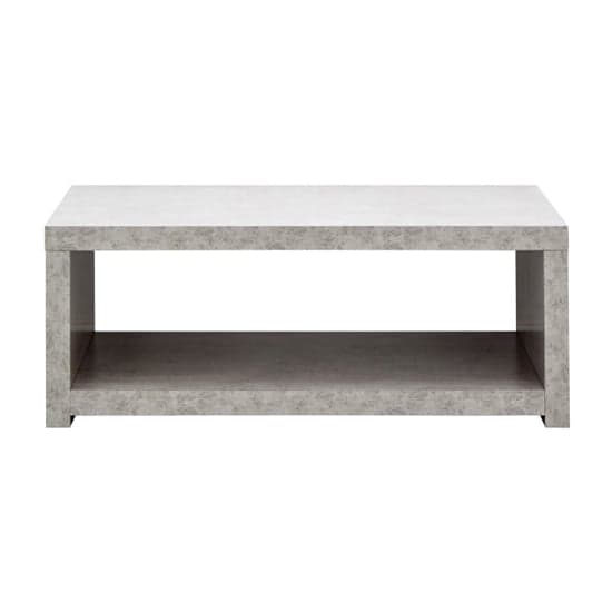 Baginton Wooden Coffee Table With Undershelf In Concrete Effect_8