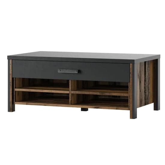 Blois Wooden Coffee Table With 1 Drawer In Matera Oak_1
