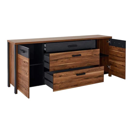 Blois Wooden Sideboard With 3 Doors 3 Drawers In Royal Oak_2