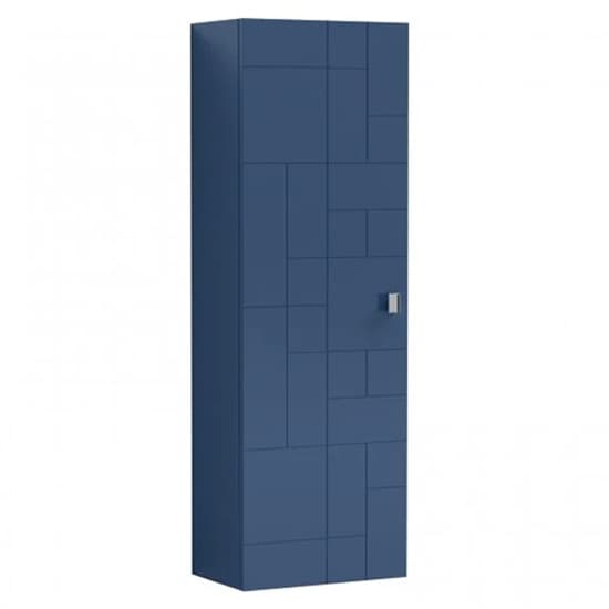 Bloke 40cm Bathroom Wall Hung Tall Unit In Satin Blue_2