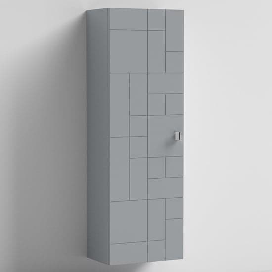 Bloke 40cm Bathroom Wall Hung Tall Unit In Satin Grey_1