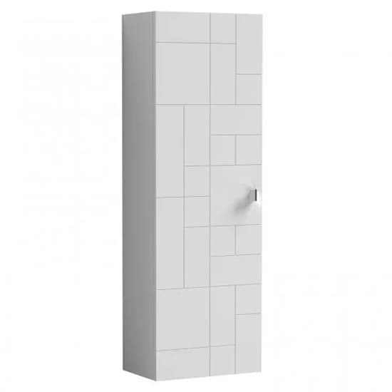 Bloke 40cm Bathroom Wall Hung Tall Unit In Satin White_2