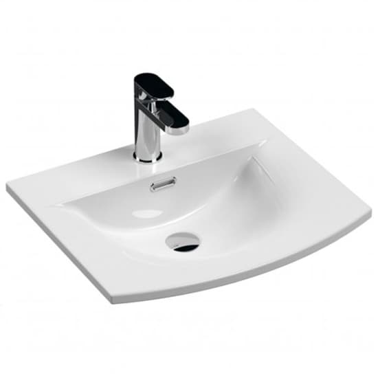Bloke 50cm 1 Drawer Vanity With Curved Basin In Satin White_3