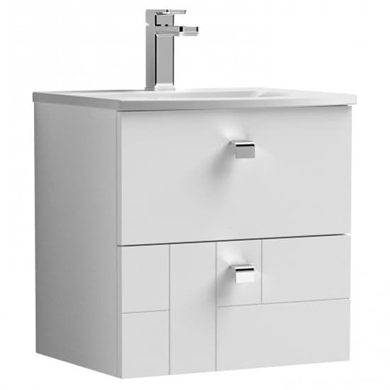 Bloke 50cm Wall Vanity With Curved Basin In Satin White_2