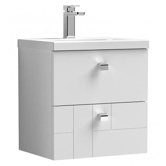 Bloke 50cm Wall Vanity With Mid Edged Basin In Satin White_2