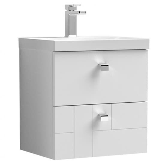 Bloke 50cm Wall Vanity With Thin Edged Basin In Satin White_2