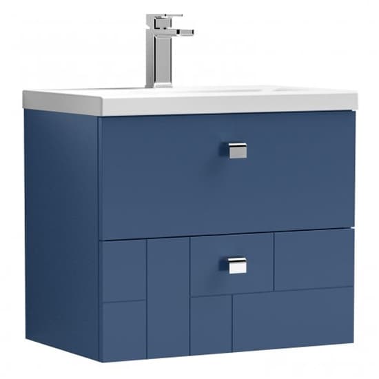 Bloke 60cm Wall Vanity With Mid Edged Basin In Satin Blue_2