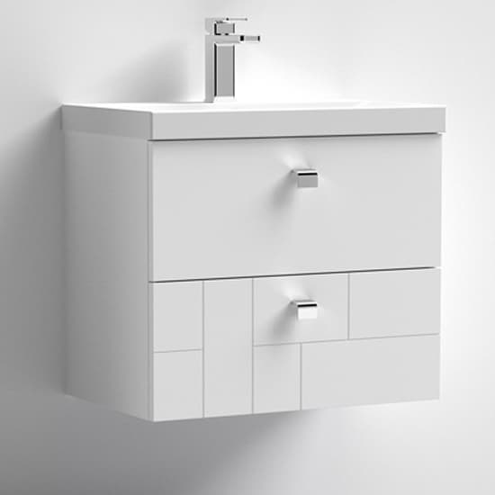 Bloke 60cm Wall Vanity With Thin Edged Basin In Satin White_1
