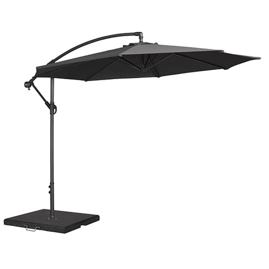 Blount Round 3000mm Cantilever Fabric Parasol In Charcoal_1