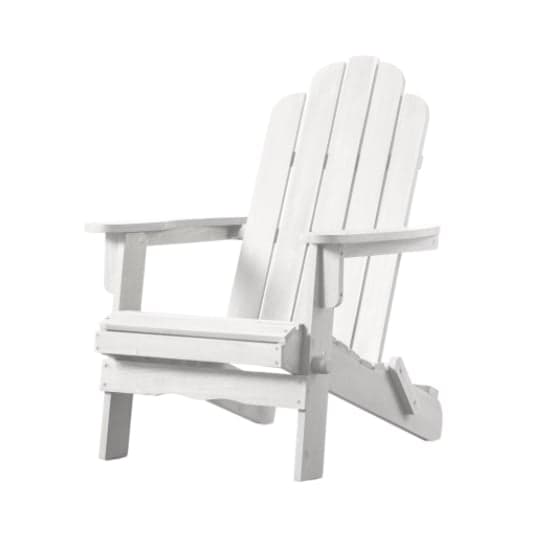 Bognor Outdoor Wooden Lounge Armchair In Whitewash_3