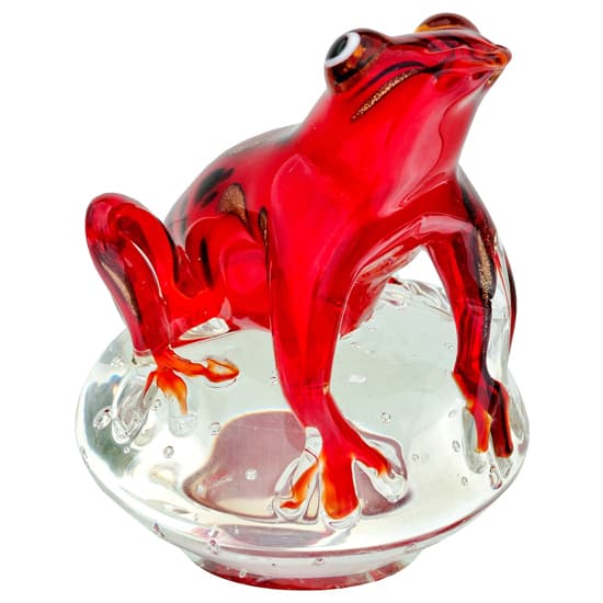 Bogota Glass Jungle Frog Ornament In Red_2